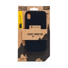Kryt TACTICAL Velvet Smoothie pre Apple iPhone Xr - príjemný na dotyk - silikónový - čierny