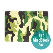 Maskáčové ochranné plastové puzdro ENKAY pre Apple MacBook Air 11 - zelené