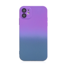 Kryt pro Apple iPhone 11 - barevný přechod - ochrana čoček kamery - gumový - modrý / fialový