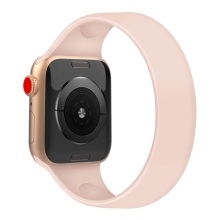 Řemínek pro Apple Watch 41mm / 40mm / 38mm - bez spony - silikonový - velikost S - růžový