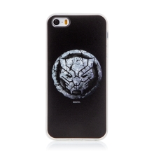 Kryt MARVEL pro Apple iPhone 5 / 5S / SE  - Black Panther - gumový - černý