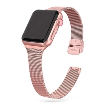 Řemínek TECH-PROTECT pro Apple Watch 41mm / 40mm / 38mm - nerezový - úzký - Rose Gold růžový