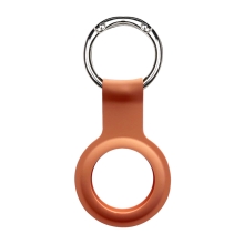 Kryt / obal DEVIA pro Apple AirTag - kovový kroužek - silikonový - oranžový