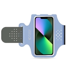 Športové puzdro TECH-PROTECT M1 pre Apple iPhone 6,1" - modré s reflexnými prvkami