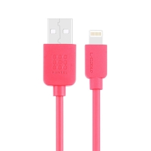 Synchronizační a nabíjecí kabel HAWEEL - Lightning pro Apple zařízení - růžový - 1m