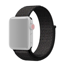 Remienok pre Apple Watch 41 mm / 40 mm / 38 mm - nylon - čierny + farebné vlákna