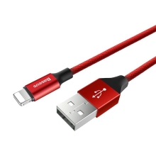 Synchronizační a nabíjecí kabel BASEUS - konektor Lightning pro Apple iPhone / iPad / iPod - červený - 3m