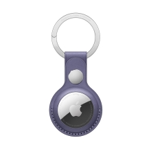 Originální klíčenka / kryt pro Apple AirTag - kožená - šeříkově nachová