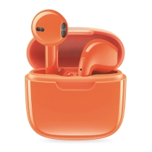 Slúchadlá XO X23 TWS - bezdrôtové Bluetooth - USB-C - pipsy - oranžové