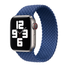 Řemínek pro Apple Watch 45mm / 44mm / 42mm - bez spony - nylonový - velikost M - světle modrý