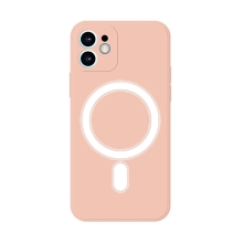 Kryt pro Apple iPhone 12 - Magsafe - silikonový - růžový