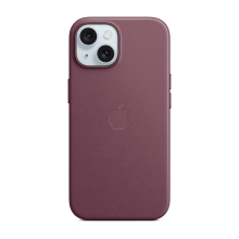 Originální kryt pro Apple iPhone 15 - MagSafe - FineWoven tkanina - morušově rudý