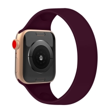 Řemínek pro Apple Watch 41mm / 40mm / 38mm - bez spony - silikonový - velikost L - vínový