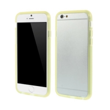 Gumový rámček / nárazník pre Apple iPhone 6 / 6S - matný - svetlo žltozelený