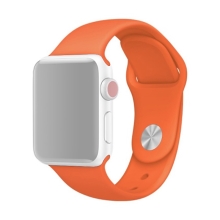 Remienok pre Apple Watch 41 mm / 40 mm / 38 mm - veľkosť S / M - silikónový - tmavo oranžový