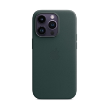 Originální kryt pro Apple iPhone 14 Pro - MagSafe - kožený - piniově zelený