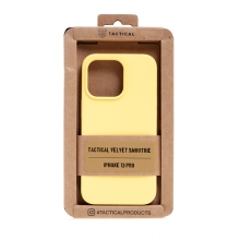 Kryt TACTICAL Velvet Smoothie pro Apple iPhone 13 Pro - příjemný na dotek - silikonový - banánově žlutý