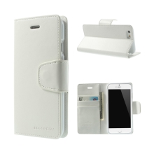Pouzdro Mercury Sonata Diary pro Apple iPhone 6 / 6S - stojánek a prostor na doklady - bílé