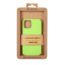 Kryt TACTICAL Velvet Smoothie pro Apple iPhone 12 mini - příjemný na dotek - silikonový - avokádově zelený