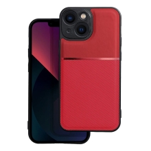 Kryt FORCELL Noble pre Apple iPhone 14 - umelá koža - červený
