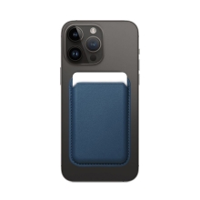 Pouzdro na platební karty s MagSafe uchycením pro Apple iPhone - umělá kůže - modré