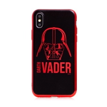 Kryt STAR WARS pre Apple iPhone X / Xs - gumový - Darth Vader - čierny / červený