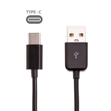 Kabel USB-C synchronizační a nabíjecí - spirálový černý - 1m