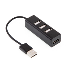 Rozbočovač USB so štyrmi portami - čierny