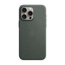 Originální kryt pro Apple iPhone 15 Pro Max - MagSafe - FineWoven umělá kůže - listově zelený