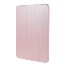 Pouzdro / kryt pro Apple iPad Air 4 / 5 (2022) - funkce chytrého uspání - umělá kůže - gumová záda - Rose Gold růžové