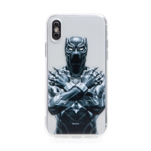 Kryt MARVEL pro Apple iPhone X / Xs - Black Panther - gumový - průhledný