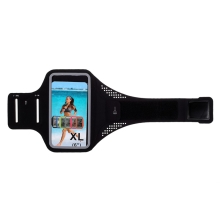 Športové puzdro pre Apple iPhone vrátane veľkostí Plus a Max - reflexné prvky - čierne