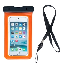 Pouzdro WOZINSKY pro Apple iPhone - voděodolné - plast / guma - černé / oranžové