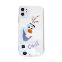 Kryt DISNEY pro Apple iPhone 11 - Ledové království - sněhulák Olaf - gumový - průhledný