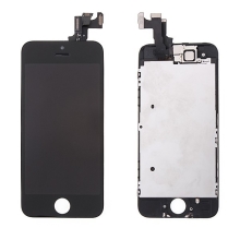 LCD panel + dotykové sklo (touch screen digitizér) pro Apple iPhone 5S - osazený černý - kvalita A