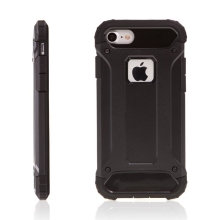 Kryt pro Apple iPhone 7 / 8 - plasto-gumový / antiprachová záslepka - černý