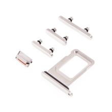 Rámeček / šuplík na Nano SIM + boční tlačítka pro Apple iPhone 12 Pro / 12 Pro Max - stříbrný - kvalita A+