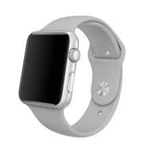 Remienok pre Apple Watch 41 mm / 40 mm / 38 mm - veľkosť S / M - silikónový - sivý