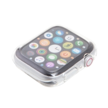 Kryt / obal pro Apple Watch Series 7 45mm - gumový - průhledný