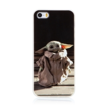 Kryt STAR WARS pro Apple iPhone 5 / 5S / SE - Mandalorian / Baby Yoda - gumový - černý