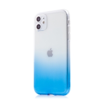 Kryt pro Apple iPhone 11 - barevný přechod - gumový - průhledný / modrý