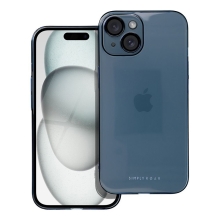 Kryt ROAR Pure Simple pre Apple iPhone 15 Plus - integrované sklíčko na objektív - plast/guma - modrý