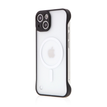 Kryt pro Apple iPhone 14 Plus + kroužek - podpora MagSafe - plastový / gumový - černý