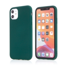 Kryt pre Apple iPhone 11 - príjemný na dotyk - silikónový - lesne zelený
