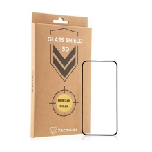 Tvrzené sklo (Tempered Glass) Tactical pro Apple iPhone 13 mini - černý rámeček - 5D
