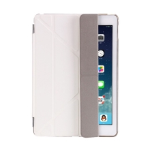 Pouzdro / kryt pro Apple iPad 9,7 (2017-2018) - odnímatelný Smart Cover - stojánek - plastové - bílé / průhledné