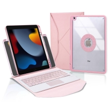 Klávesnice Bluetooth + kryt / pouzdro pro Apple iPad 10,2" (2019 - 2021) / Air 3 / Pro 10,5" - Rose Gold růžová