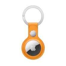 Originální klíčenka / kryt pro Apple AirTag - kožená - měsíčkově oranžová