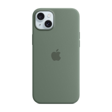 Originální kryt pro Apple iPhone 15 Plus - MagSafe - silikonový - cypřišově zelený