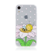 Kryt včelka Mája - pro Apple iPhone - Xr - gumový - průhledný - zasněná Mája